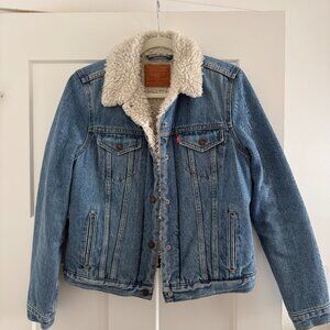 Levi's Shearling Denim Jacket - Size M